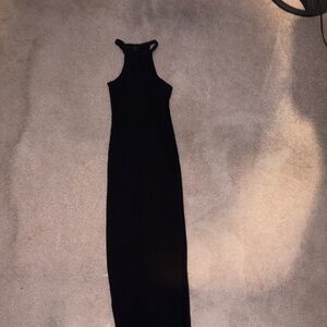 River Island Charcoal Ribbed Knit Dress